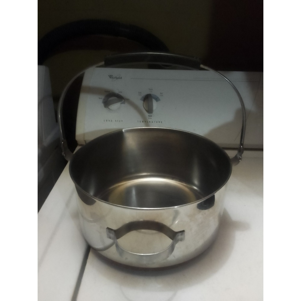VTG Revere Ware Copper Bottom Clinton I'll Stainless Steel 4 Qt Stock Pot...